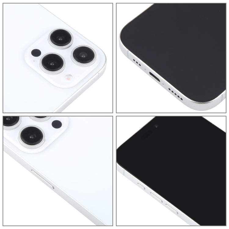 For iPhone 16 Pro Black Screen Non-Working Fake Dummy Display Model (White)
