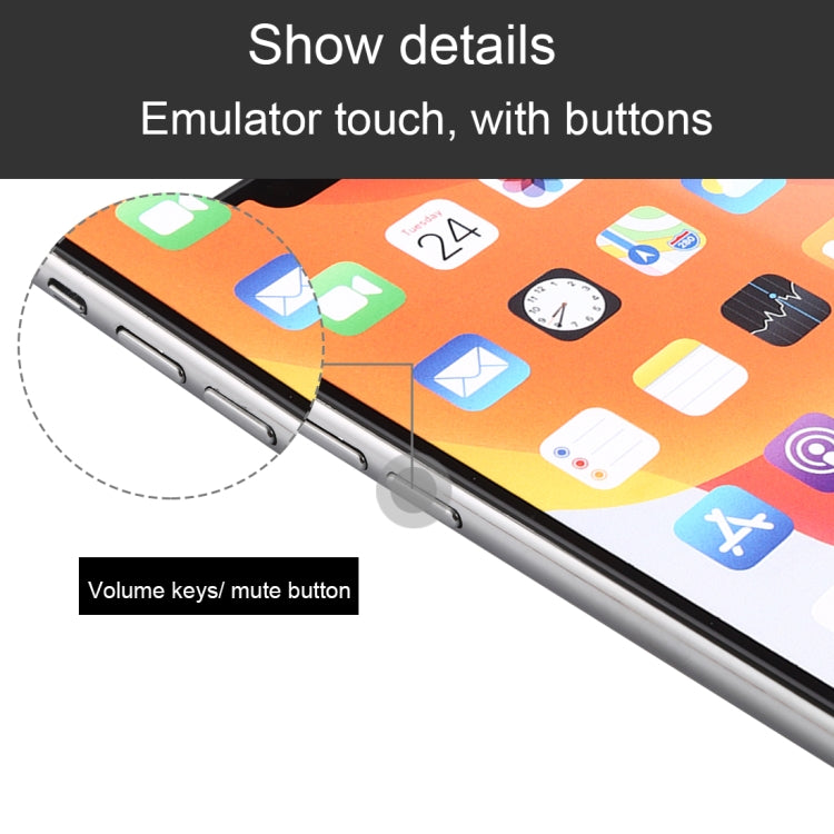 For iPhone 11 Pro Max Color Screen Non-Working Fake Dummy Display Model (Silver)