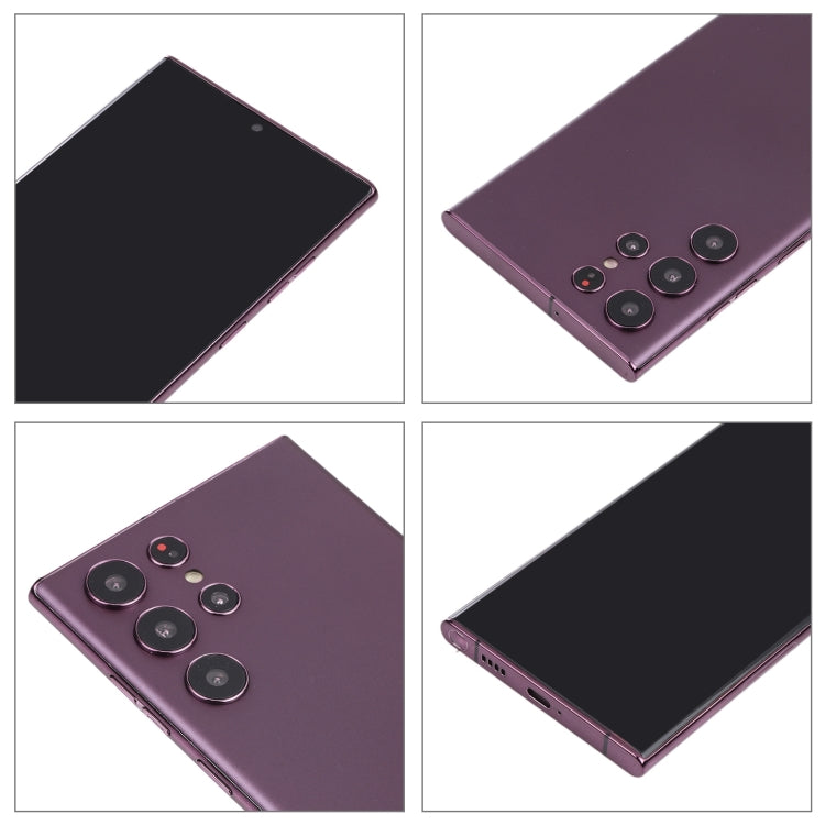 For Samsung Galaxy S22 Ultra 5G Black Screen Non-Working Fake Dummy Display Model (Purple)