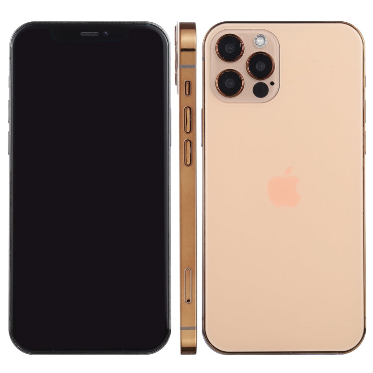 For iPhone 12 Pro Max Black Screen Non-Working Fake Dummy Display Model, Light Version(Gold)