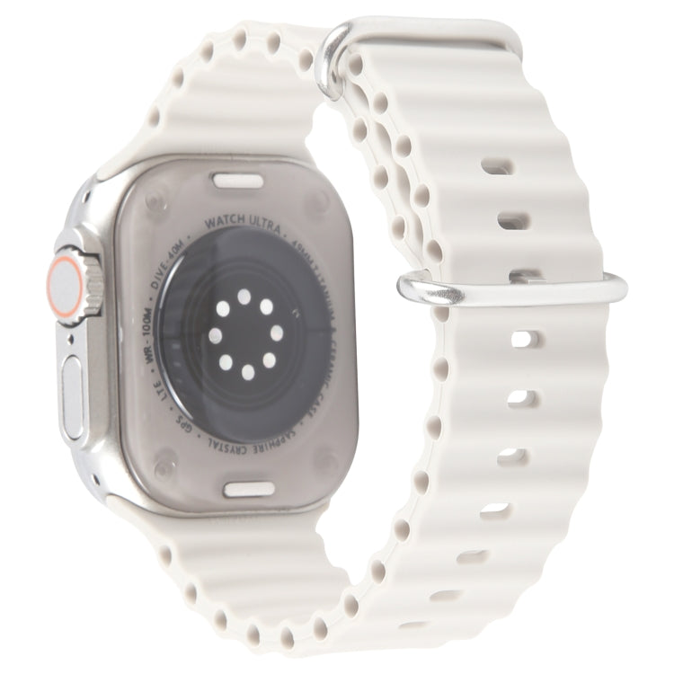 For Apple Watch Ultra 2 49mm Black Screen Non-Working Fake Dummy Display Model (Beige White)