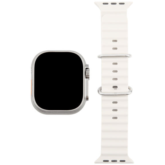 For Apple Watch Ultra 2 49mm Black Screen Non-Working Fake Dummy Display Model (Beige White)