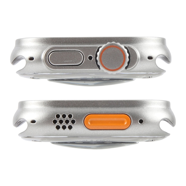 For Apple Watch Ultra 2 49mm Black Screen Non-Working Fake Dummy Display Model, For Photographing Watch-strap, No Watchband (Silver)