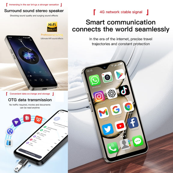 SOYES XS18 Pro Max, 2GB+16GB, Face ID, 4.3 inch Android 8.1 MTK6737A Quad Core, Network: 4G, OTG, Dual SIM (Black)