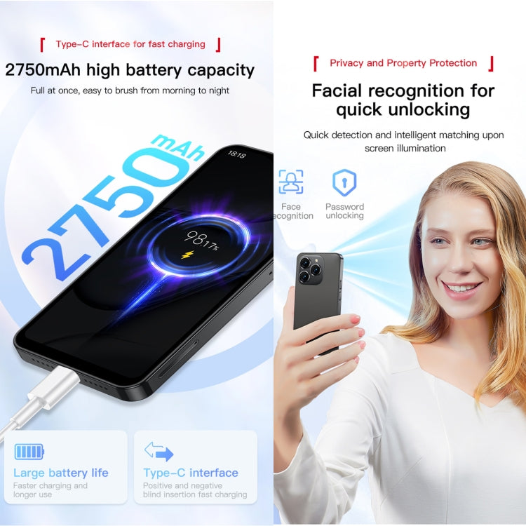 SOYES XS18 Pro Max, 2GB+16GB, Face ID, 4.3 inch Android 8.1 MTK6737A Quad Core, Network: 4G, OTG, Dual SIM (Black)