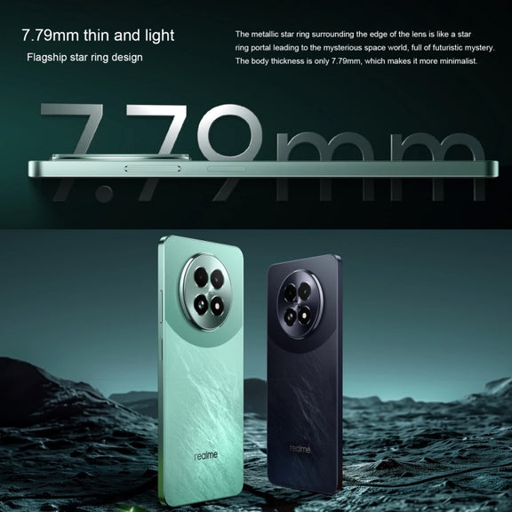 Realme 13, 12GB+512GB, Side Fingerprint Identification, 6.72 inch Realme UI 5.0 Dimensity 6300 5G Octa Core, Network: 5G (Green)