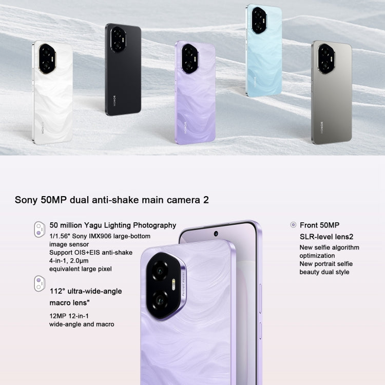 Honor 300, 12GB+256GB, Screen Fingerprint, 6.7 inch MagicOS 9.0 / Android 15 Snapdragon 7 Gen 3 Octa Core, Network: 5G, NFC, OTG, Support Google Play (Grey)
