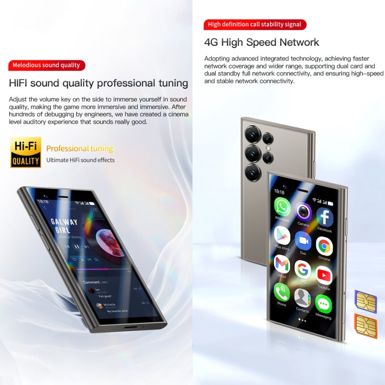 SOYES S24 Pro Max, 2GB+16GB, 3.0 inch Android 10.0 MTK6737M Quad Core, Bluetooth, WiFi, Network: 4G, Dual SIM, Support Google Play Store (Grey)