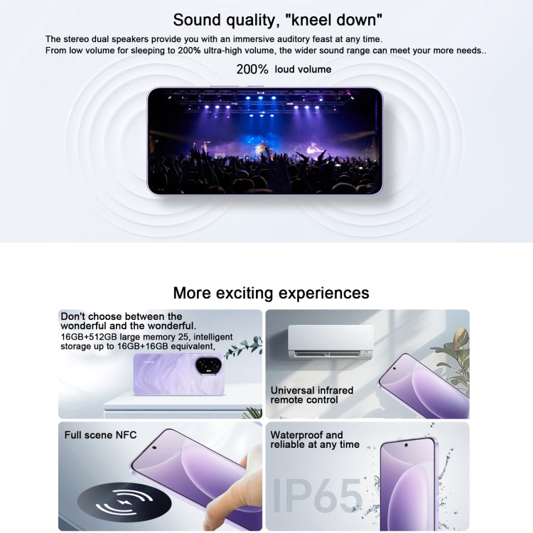 Honor 300, 12GB+512GB, Screen Fingerprint, 6.7 inch MagicOS 9.0 / Android 15 Snapdragon 7 Gen 3 Octa Core, Network: 5G, NFC, OTG, Support Google Play (White)