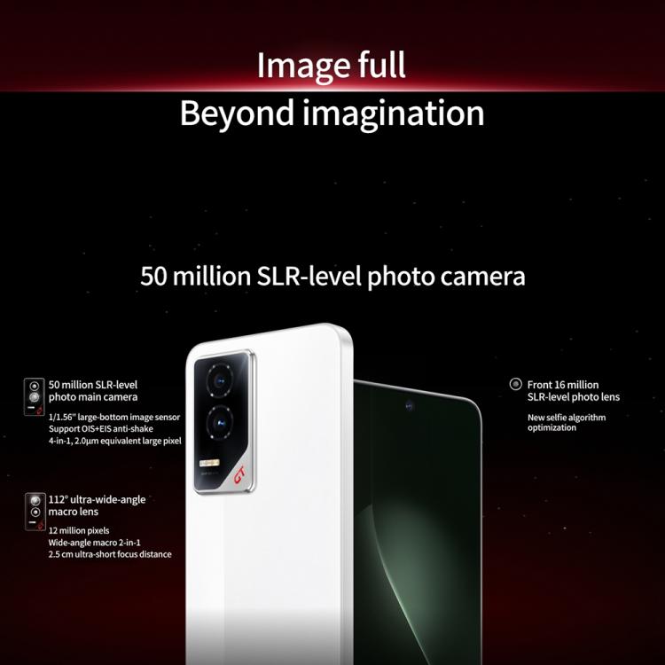 Honor GT, 12GB+512GB, In-screen Fingerprint, 6.7 inch MagicOS 9.0 Android 15.0 Snapdragon 8 Gen 3 Octa Core, Network: 5G, OTG, NFC (White)