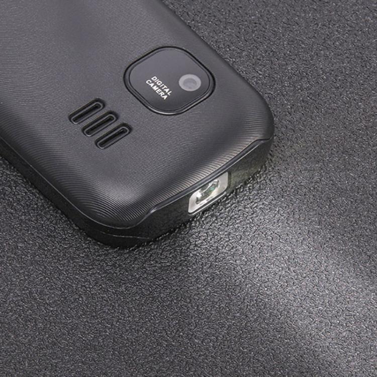 UNIWA E1808 Elder Keypad Phone, 1.77 inch SC6531E, LED Flashlight, 21 Keys, Network: 2G, Triple SIM, EU Plug (Black)