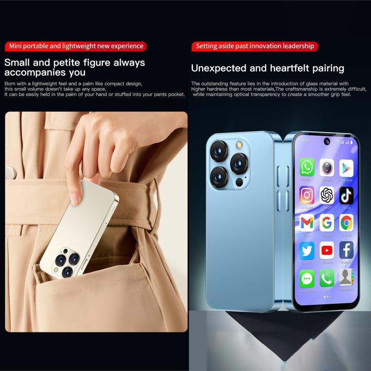 SOYES XS19 Pro, 3GB+32GB, 3.8 inch Android 12.0 MTK6762 Quad Core, Network: 4G, Dual SIM, GPS, OTG, Support Google Play Store (Blue)