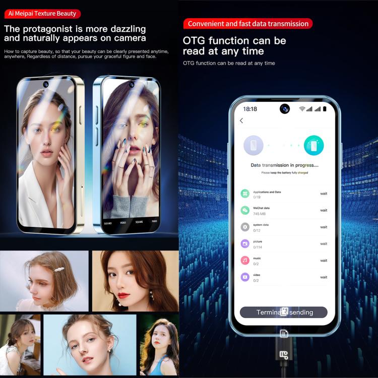 SOYES XS19 Pro, 3GB+32GB, 3.8 inch Android 12.0 MTK6762 Quad Core, Network: 4G, Dual SIM, GPS, OTG, Support Google Play Store (Blue)