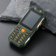 Q8-1 Triple Proofing Elder Phone, 16800mAh Battery, 2.4 inch, 21 Keys, Bluetooth, LED Flashlight, FM, SOS, Dual SIM, Network: 4G (Green)