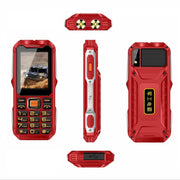 Q8-1 Triple Proofing Elder Phone, 16800mAh Battery, 2.4 inch, 21 Keys, Bluetooth, LED Flashlight, FM, SOS, Dual SIM, Network: 4G (Red)