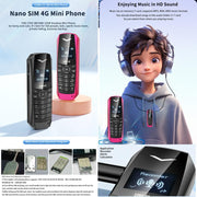 LONG-CZ S60 4G Mini Phone, 1.77 inch Unisoc T107, LED Flashlight, 21 Keys, Network: 4G, Single SIM (Black)