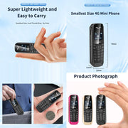 LONG-CZ S60 4G Mini Phone, 1.77 inch Unisoc T107, LED Flashlight, 21 Keys, Network: 4G, Single SIM (Black)