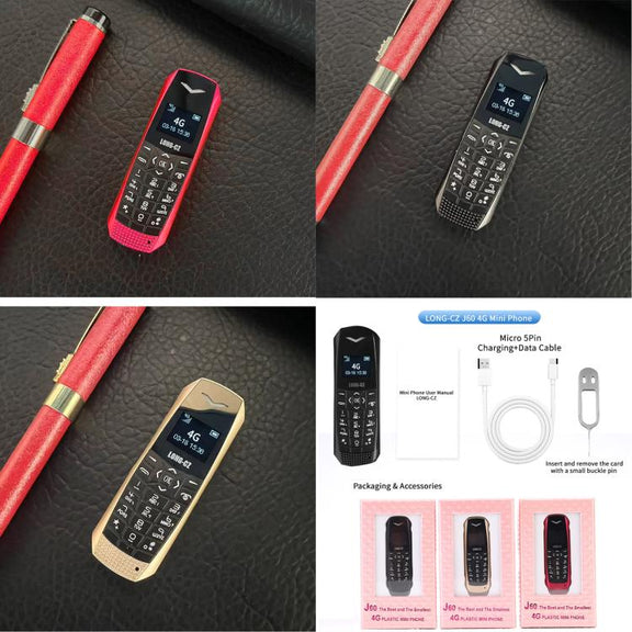 LONG-CZ S60 4G Mini Phone, 1.77 inch Unisoc T107, LED Flashlight, 21 Keys, Network: 4G, Single SIM (Black)