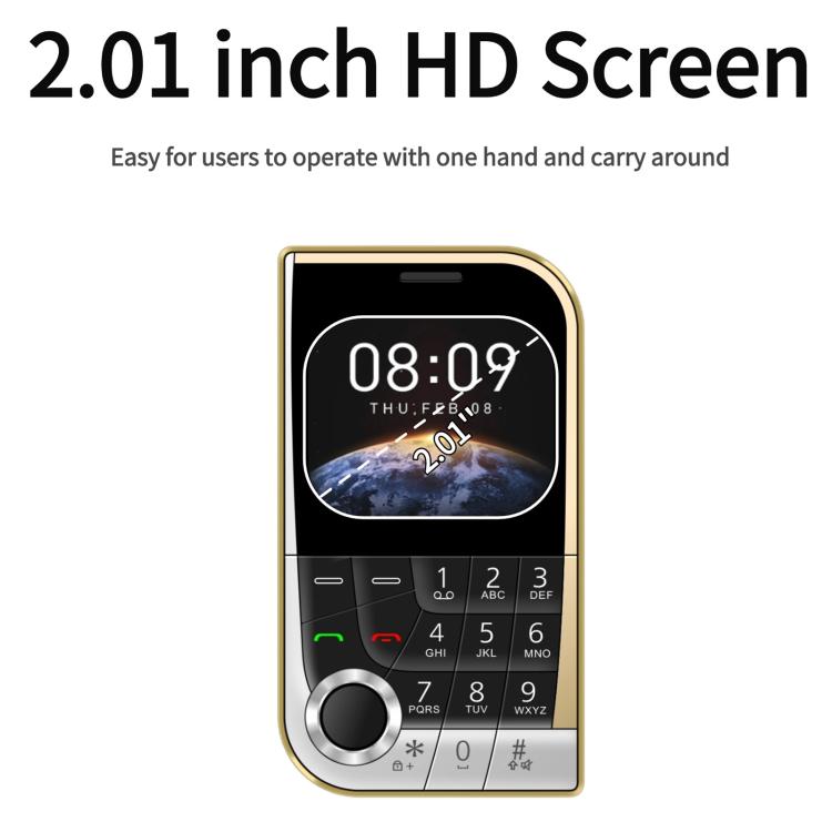 V10 Card Mobile Phone, 2.01 inch, MTK6261D, Support Bluetooth, FM, Torch, GSM, Dual SIM (White)