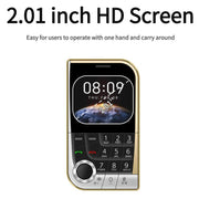 V10 Card Mobile Phone, 2.01 inch, MTK6261D, Support Bluetooth, FM, Torch, GSM, Dual SIM (Gold)