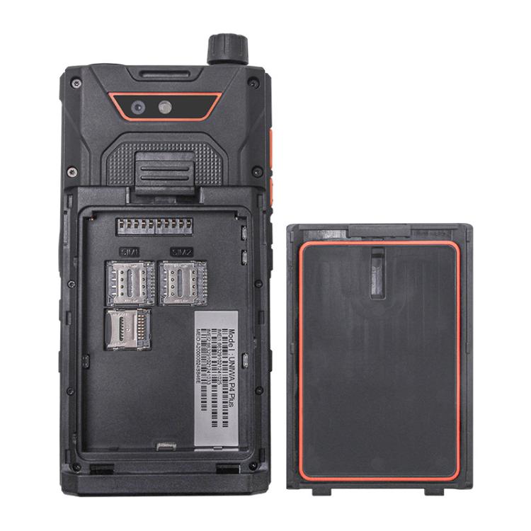 UNIWA P4 Plus UHF Walkie Talkie Rugged Phone, 4GB+64GB, 4.0 inch Android 14 MediaTek MT6765 Helio P35 Octa Core, Network: 4G (EU Plug)