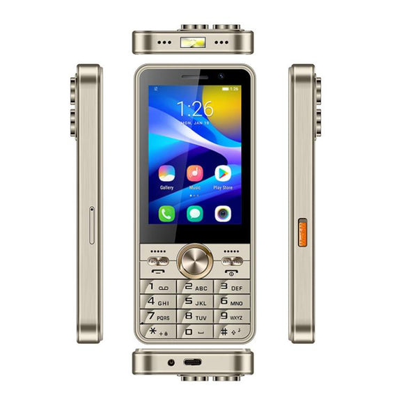 UNIWA XS17 Feature Phone, 2GB+16GB, 3.5 inch Android 8.1 MT6737M Quad Core, Network: 4G, Dual SIM Card (Black)