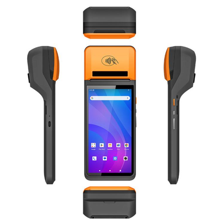UNIWA V4P Standard Edition, 6 inch NFC Android 13 Smart Handheld POS Phone with Thermal Printer, 3GB+16GB, Unisoc SC9863a Octa Core, Network: 4G (Black)