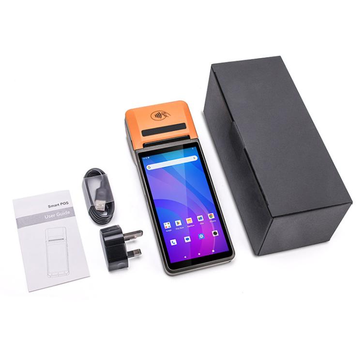 UNIWA V4P Standard Edition, 6 inch NFC Android 13 Smart Handheld POS Phone with Thermal Printer, 3GB+16GB, Unisoc SC9863a Octa Core, Network: 4G (Black)