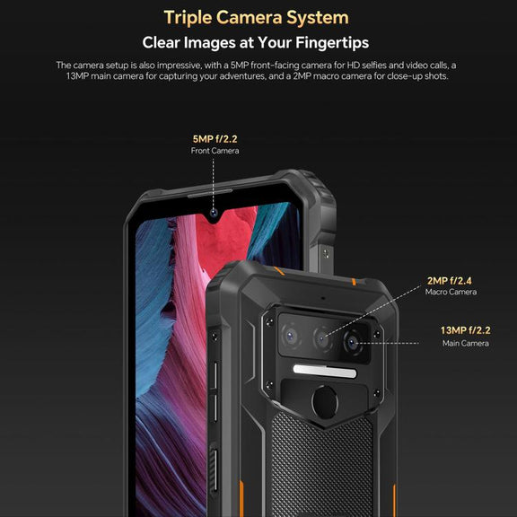 Oukitel WP23 Plus Rugged Phone, 8GB+256GB, 6.52 inch Android 14.0Unisoc T606 Octa-core, NFC, OTG, Network: 4G (Orange)