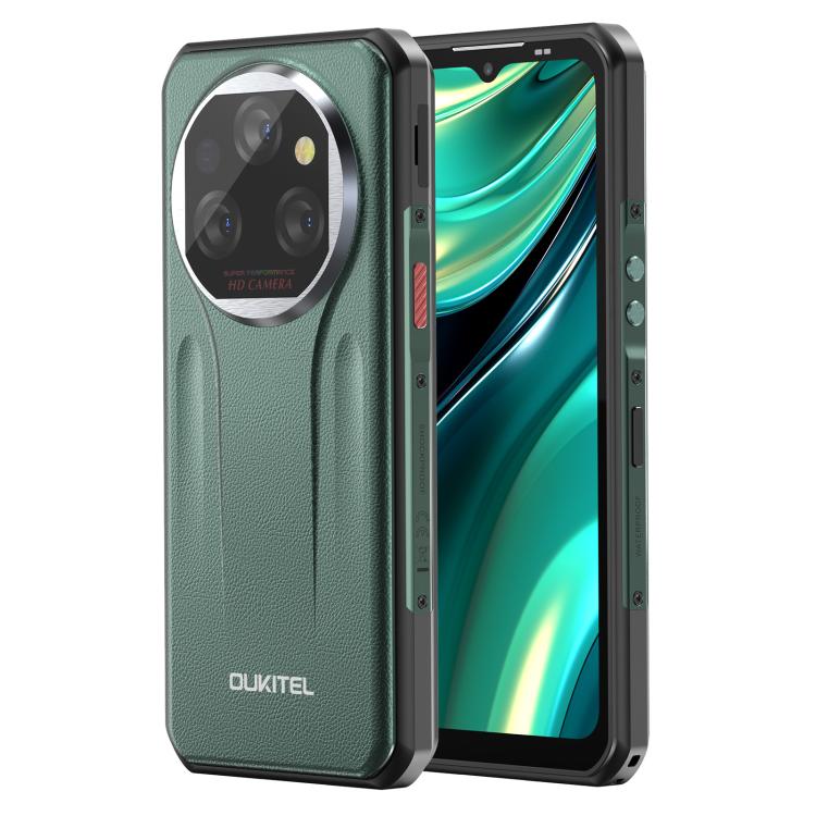 Oukitel WP39 Pro 5G Rugged Phone, 12GB+512GB, Night Vision, Fingerprint Identification, 6.6 inch Android 14 MediaTek Dimensity 6300 Octa Core, NFC, OTG, Network: 5G (Green)