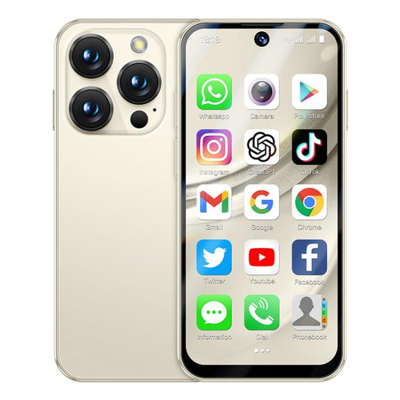 SOYES XS19 Pro, 6GB+128GB, 3.8 inch Android 12.0 MTK6762 Quad Core, Network: 4G, Dual SIM, GPS, OTG, Support Google Play Store (Beige)
