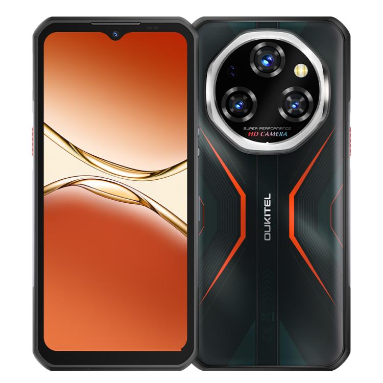 Oukitel WP55 Pro 5G Rugged Phone, 16GB+512GB, 108MP Camera, Fingerprint Identification, 6.6 inch Android 15 MediaTek Dimensity 7025 Octa Core, NFC, OTG, Network: 5G (Orange)