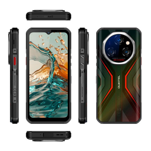 Oukitel WP55 Pro 5G Rugged Phone, 16GB+512GB, 108MP Camera, Fingerprint Identification, 6.6 inch Android 15 MediaTek Dimensity 7025 Octa Core, NFC, OTG, Network: 5G (Orange)