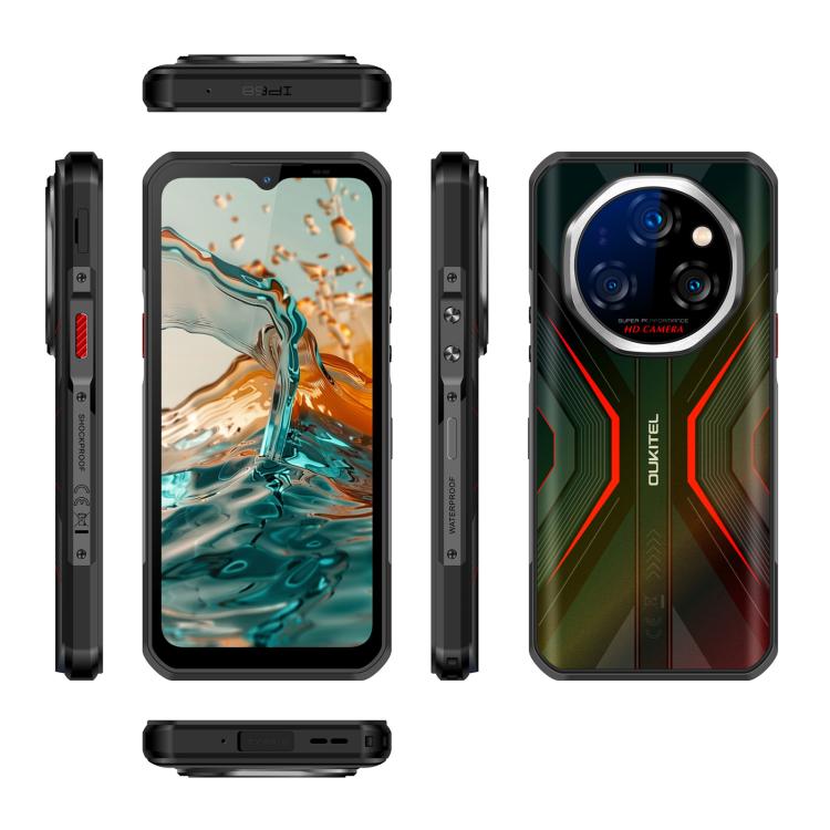 Oukitel WP55 Pro 5G Rugged Phone, 16GB+512GB, 108MP Camera, Fingerprint Identification, 6.6 inch Android 15 MediaTek Dimensity 7025 Octa Core, NFC, OTG, Network: 5G (Orange)