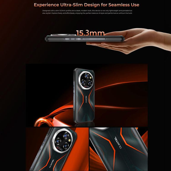 Oukitel WP55 Pro 5G Rugged Phone, 16GB+512GB, 108MP Camera, Fingerprint Identification, 6.6 inch Android 15 MediaTek Dimensity 7025 Octa Core, NFC, OTG, Network: 5G (Orange)