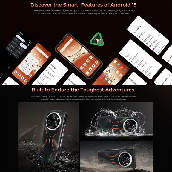 Oukitel WP55 Pro 5G Rugged Phone, 16GB+512GB, 108MP Camera, Fingerprint Identification, 6.6 inch Android 15 MediaTek Dimensity 7025 Octa Core, NFC, OTG, Network: 5G (Orange)