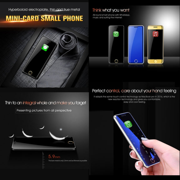 Ulcool V66+, 1.54 inch, MTK6261D, Support Bluetooth Sync, Bluetooth Dial, FM, Anti-lost, GSM, Dual SIM (Blue)