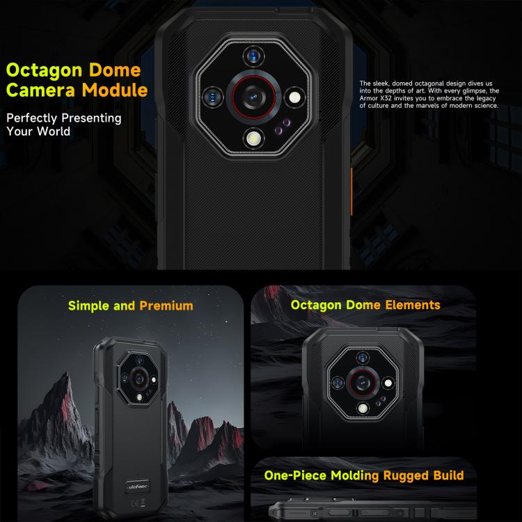 Ulefone Armor X32 Rugged Phone, 6GB+128GB, Night Vision, 5.65 inch Android 14 MediaTek Helio G91 Octa Core, Network: 4G, NFC, OTG (Lightsome Green)