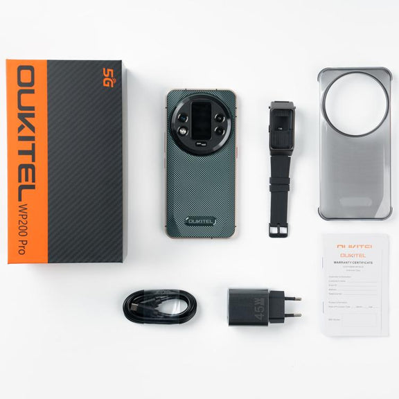 Oukitel WP200 Pro 5G Rugged Phone, 24GB+1TB, Screen Fingerprint, 6.7 inch Android 15.0 MTK Dimensity 8200 Octa-Core, NFC, OTG, Network: 5G (Black)