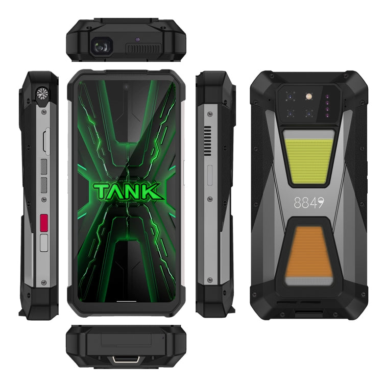 Unihertz 8849 Tank 3S Night Vision Projector Rugged Phone, 12GB+256GB, 6.79 inch Android 14 Dimensity 8200 Octa Core, Network: 5G (Black)