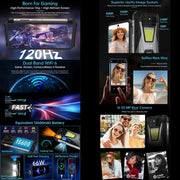 Unihertz 8849 Tank 3S Night Vision Projector Rugged Phone, 12GB+256GB, 6.79 inch Android 14 Dimensity 8200 Octa Core, Network: 5G (Black)
