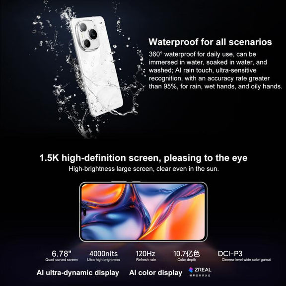 Honor Power, 12GB+512GB, Screen Fingerprint, 6.78 inch MagicOS 9.0 Snapdragon 7 Gen 3 Octa Core, Network: 5G, NFC, OTG (White)