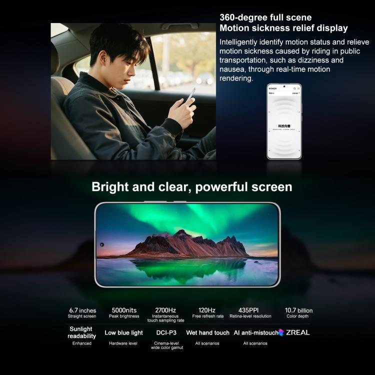 Honor X60 GT, 12GB+512GB, In-screen Fingerprint, 6.7 inch MagicOS 9.0 Android 15.0 Snapdragon 8+ Gen 1 Octa Core, Network: 5G, OTG, NFC (White)
