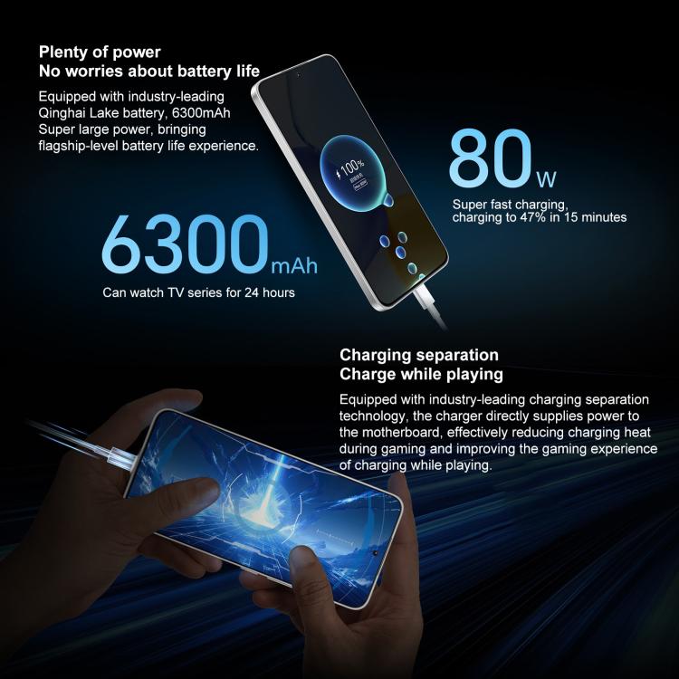Honor X60 GT, 12GB+512GB, In-screen Fingerprint, 6.7 inch MagicOS 9.0 Android 15.0 Snapdragon 8+ Gen 1 Octa Core, Network: 5G, OTG, NFC (White)