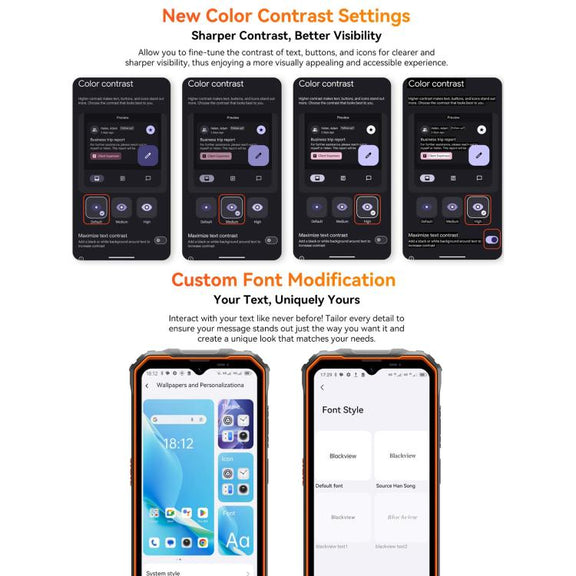 Blackview Oscal Marine 2, 4GB+64GB, 6.56 inch Android 15 Unisoc UMS9230E T615 Octa Core, Network: 4G, OTG, NFC (Orange)