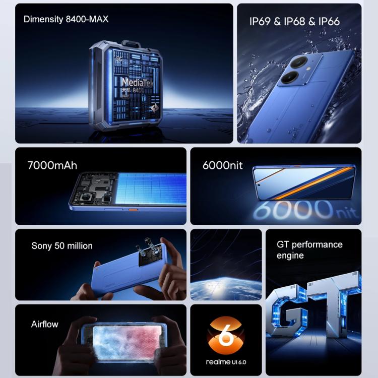 Realme Neo7 SE, 12GB+512GB, 6.78 inch Android 15 / Realme UI 6.0 MediaTek Dimensity 8400-MAX Octa Core, NFC, Network: 5G (White)