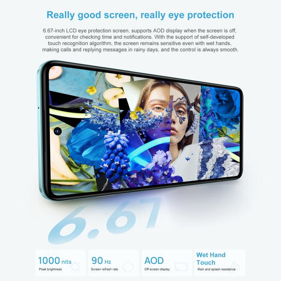 HUAWEI Enjoy 80, 8GB+128GB, Side Fingerprint, 6.67 inch HarmonyOS 4.0, OTG, Not Support Google Play (Blue)
