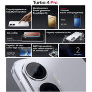 Xiaomi REDMI Turbo 4 Pro, 12GB+512GB, 6.83 inch Xiaomi HyperOS 2 Snapdragon 8s Gen 4 Octa Core, NFC, Network: 5G (White)