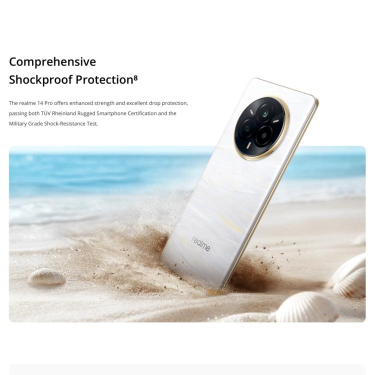 Realme 14 Pro, 16GB+512GB, Screen Fingerprint Identification, 6.77 inch Realme UI 6.0 Dimensity 7300 Octa Core, NFC, Network: 5G (Grey)