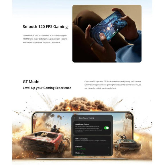 Realme 14 Pro+, 12GB+256GB, Screen Fingerprint Identification, 6.83 inch Realme UI 6.0 Snapdragon 7s Gen 3 Octa Core, NFC, Network: 5G (Grey)